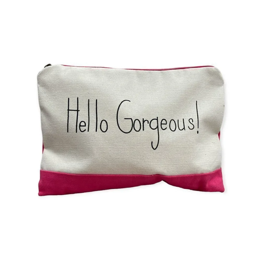Fashion Cosmetic Storage Zipper Pink Cream Bag